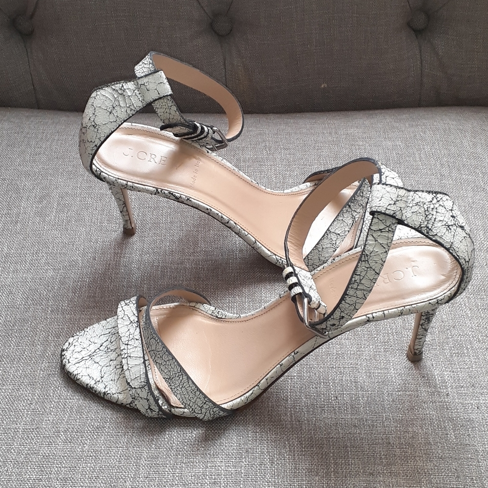 J.crew  woman's  open toe ankle straps heels suze 9 - Picture 4 of 16